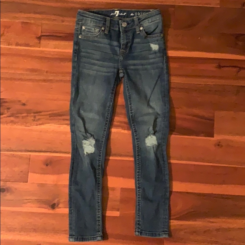 7 for all mankind girls skinny jeans